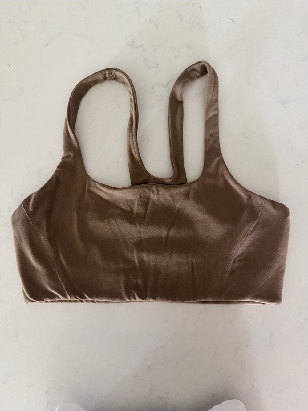 FP Movement by Free People Satin-Look Scoop Sports Bra - Taupe